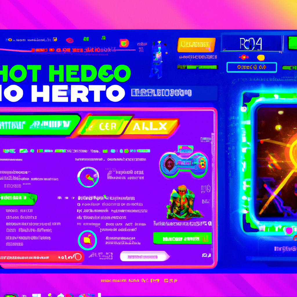 ArcadeForge hero montage: neon HUD and pixel art collage